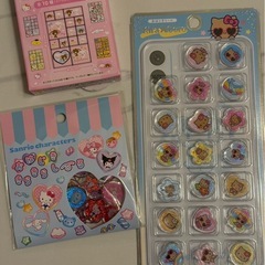 正規品　サンリオ　おはじきシールとミニタイルシールの画像