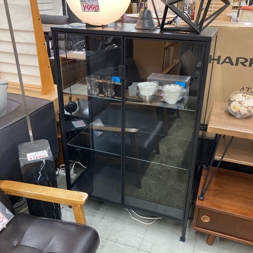 IKEA ルードスタ　ガラスキャビネット