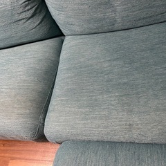 ニトリ　3人用ソファ　ヘッドレスト・スツール付き　の画像