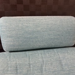 ニトリ　3人用ソファ　ヘッドレスト・スツール付き　の画像