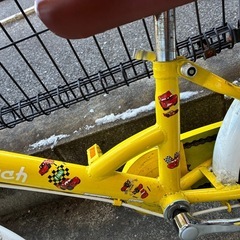 自転車 黄色14インチ カーズの画像