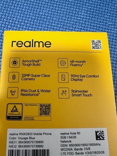 携帯電話/スマホ Android realme note 60