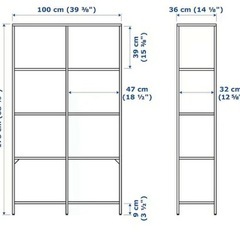 IKEA人気のヴィットショー棚サイズも数も複数ありの画像