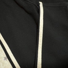 🌈ライン ブラック レギンス 150cmの画像