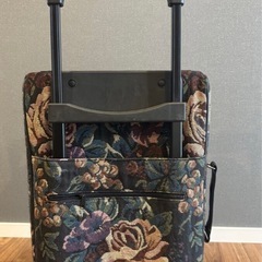 アンティーク キャリーケース ショッピングバッグ 花柄 の画像