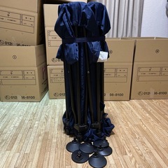 日本育児 洗えてたためる ポータブル ベビーサークル ネイビーの画像