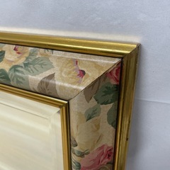 イタリア製　花柄　フラワー　姿見鏡　全身鏡　ミラー　ヴィンテージ　アンティークの画像