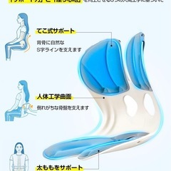 KOJIHOMU 姿勢矯正 椅子 骨盤矯正 姿勢サポートチェア 座椅子 腰が痛くならない 高反発メモリー綿 腰当て バランスチェア 姿勢補正の画像