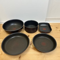 IH、ガス対応　フライパン　T-fal インジニオネオ IHマロンブラウン　アンリミテッド　7点セットの画像