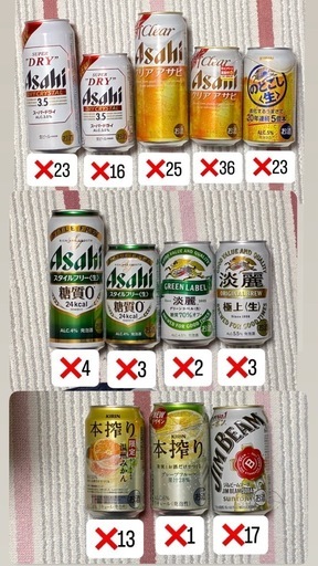 お酒166本セット（ビール、チューハイ、ハイボール）