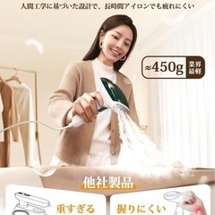 ⭐️人気商品⭐️スチームアイロン 20秒加熱　軽量　ハンディスチーマー　ドライアイロンの画像