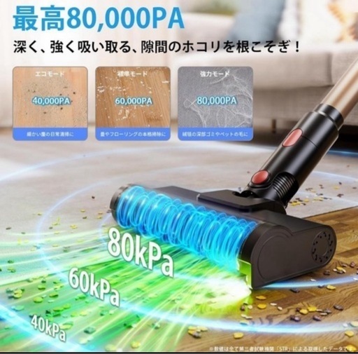 【SALE価格‼️】掃除機 コードレス【2026先行販売！業界初独立モーター自走式！80Kpa超強力