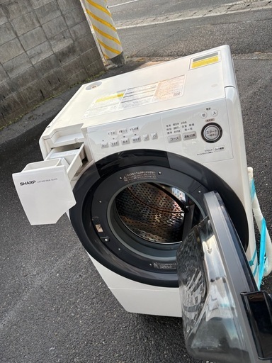 シャ-プ ドラム式洗濯乾燥機 2019年製ホワイト系 [洗濯7.0kg /乾燥3.5kg /ヒーター乾燥。