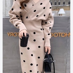 ROYALPARTY　ドットニットワンピの画像