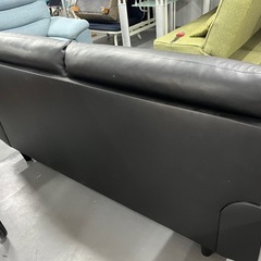 合成皮革ソファー（ブラック）の画像