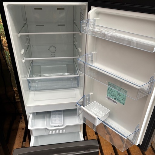 ?福岡市東区配送設置無料?【⭐️全額返金保証⭐️】　ハイセンス 冷蔵庫 幅48.1cm 162L ブラック HR-D16FB 2ドア 