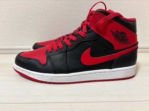 超美品 Nike Air Jordan 1 Mid "Bred"エアジョーダン1