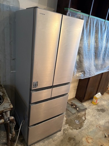 HITACHI 冷蔵庫 475L 6ドア 観音開き R-H48R 冷凍冷蔵 日立