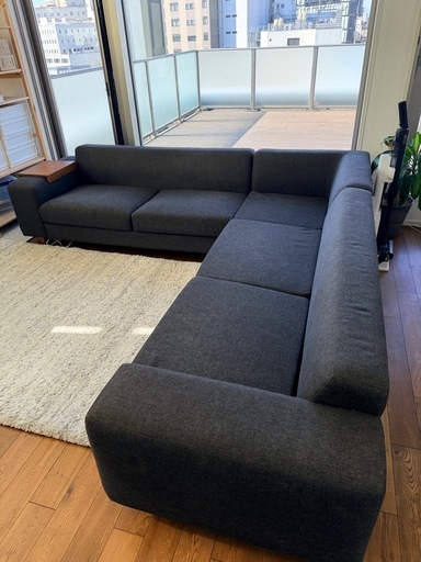 【受渡し確定】NOYESソファ 2.３万円 ※クッション4個付・中面シミあり