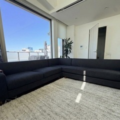 【受渡し確定】NOYESソファ 2.３万円 ※クッション4個付・中面シミありの画像