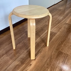 木製丸イス【町田市再生家具】0210Aの画像