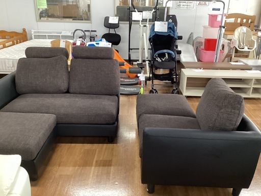  L字型ソファ【町田市再生家具】253311