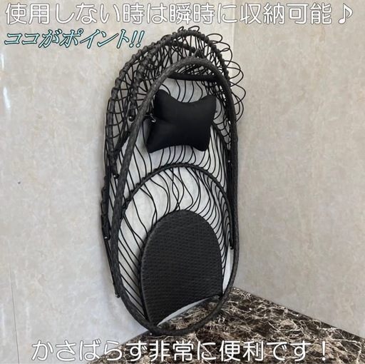 ハンギングチェア 新型折り畳み式 たまご型 ハンモックチェア ゆりかご おしゃれ 安い インテリア ガーデン ブラック