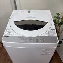 R206 ☀️ TOSHIBA / 東芝 洗濯機（洗濯5.0㎏) 18年製 AW-5G6 ⭐ 動作確認済 ⭐ クリーニング済の画像