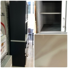 食器棚 キッチンボード レンジボード ダイニング ブラウン 茶色の画像