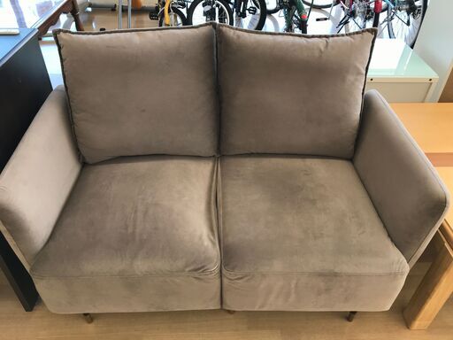 A-1312【リユースのサカイ野々市店】ジモティ来店特価‼  ｿﾌｧｰ 2人掛け ｸﾞﾚｰ ※クリーニング済み