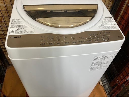 【中古】大阪引取限定　TOSHIBA AW-7G8 縦型洗濯機 7.0kg 2019年製【KSB1F059】