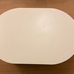 韓国風　ホワイト　ローテーブルの画像