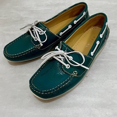 リーガル REGAL NC3L F91C 本革レザー エナメル加工 グリーンの画像