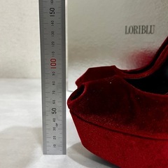 LORIBLU ロリブルー ベロアピンヒール イタリア製の画像