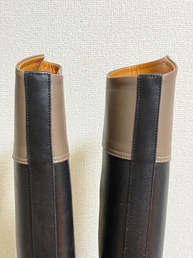 エルメス HERMES ブーツ ロングブーツ ジョッキーブーツ バイカラー