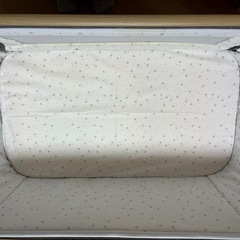 HZDMJ ベビーベッド グレー 折りたたみ 添い寝の画像