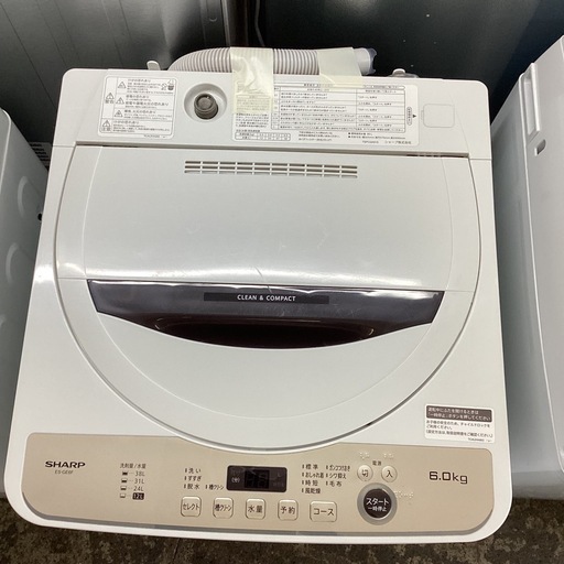 万代店　SHARP 洗濯機　6kg 2022年