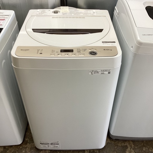 万代店　SHARP 洗濯機　6kg 2022年