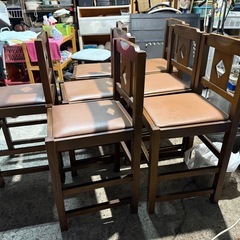 マルカツ　和風業務用椅子カウンター椅子7脚セットの画像