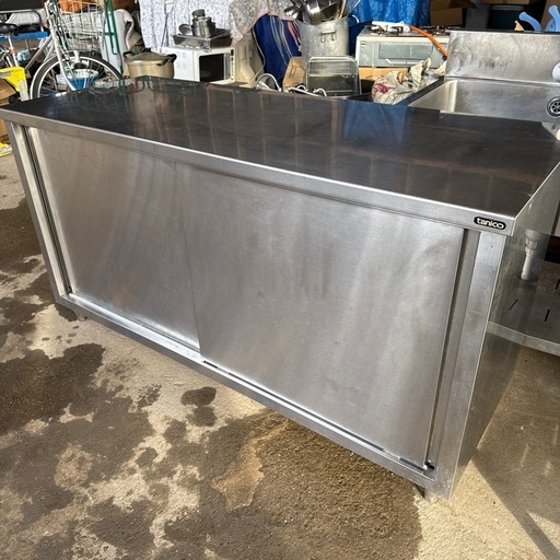タニコー 業務用厨房器具 調理台 1500×600×800mm 収納付 作業台　