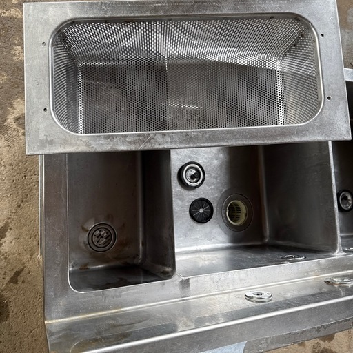 業務用厨房器具 ダスト付2曹シンク 3曹シンク 1200×600×800mm