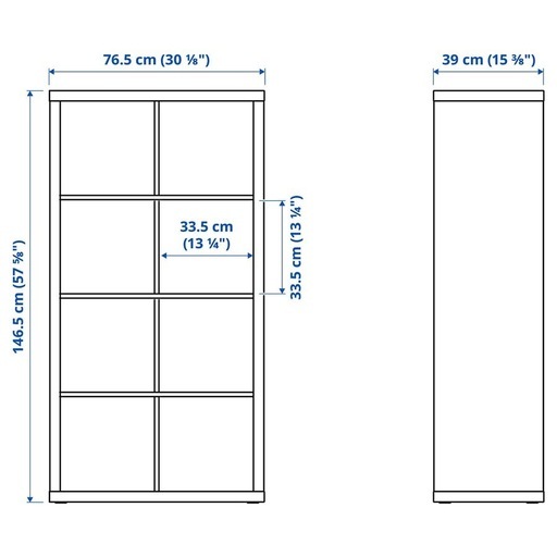 IKEA　KALLAX カラックス シェルフユニット, ホワイト, 77x147 cm