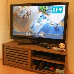 テレビ＆テレビボード セット 東芝 テレビ 37インチの画像