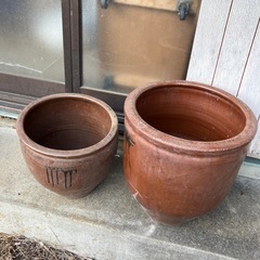 甕　壺　漬物壺　味噌壺　骨董　花入れ　焼き物　水瓶　メダカ鉢　金魚鉢　睡蓮鉢　常滑焼　鉢カバーの画像
