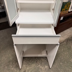 A2091🌟激安‼️ホワイト食器棚キッチン収納家具収納🌟の画像