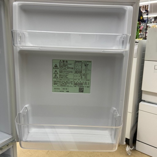 【ドリーム池田店】◎ジモティー割対象品◎Panasonic 2ドア冷蔵庫 138L  NR-B14FW-W 2022年製 44081