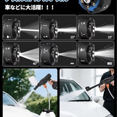充電式高圧洗浄機 20000mAh 6in1ノズル 10mホース付の画像