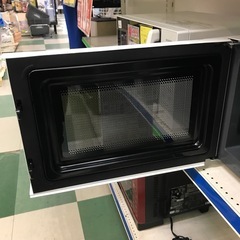 ジャングルジャングル貝塚店　電子レンジ　シャープ　白　ホワイト　左開き　2025年製　スタイリッシュ　ターンテーブル　単機能レンジ　ヘルツフリー　50／60Hz 解凍機能　中古　貝塚市　二色浜の画像