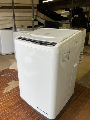 北九州市内配送無料　保証付き 洗濯機 日立 9.0kg 大型 エアジェット乾燥 BW-V90BE5-W