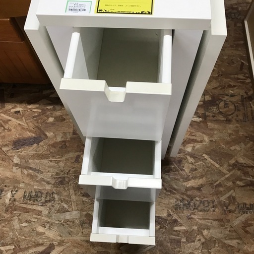 ジャングルジャングル貝塚店　折りたたみテーブル　IKEA ノールデンゲートレッグ　白　ホワイト　収納　コンパクト　ドロップリーフ2枚付